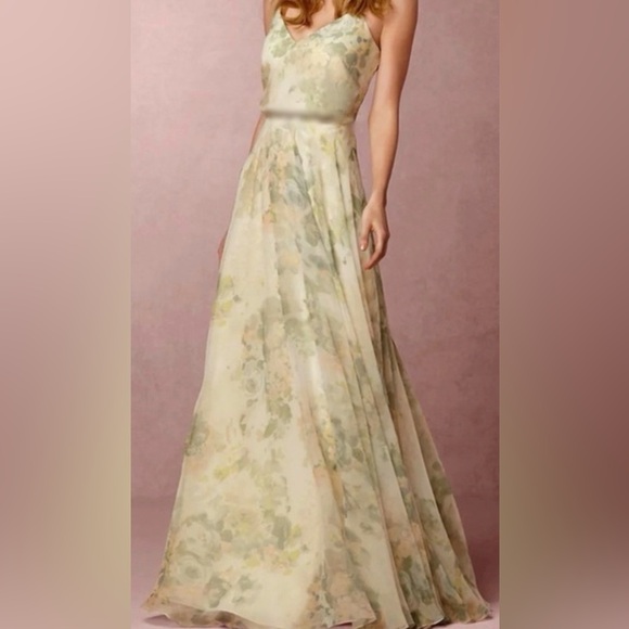 Jenny Yoo Floral Spaghetti Strap Dress - Picture 11 of 11